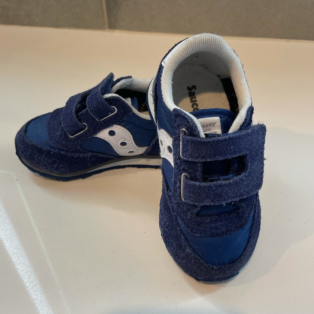 Saucony Jazz Velcro Sneaker - Blue & White